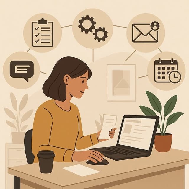 Productivity workspace illustration